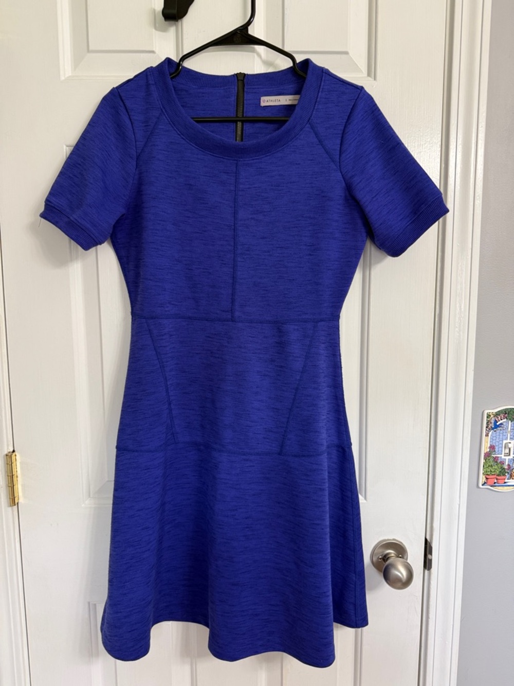 Athleta Cobalt Blue Short Sleeve Ponte Dress